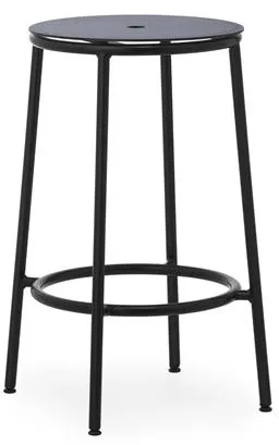 Normann Copenhagen Circa Barstol H65 Sort/Sort Aluminium
